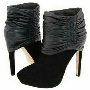 L.A.M.B. Puffy Ruched Booties